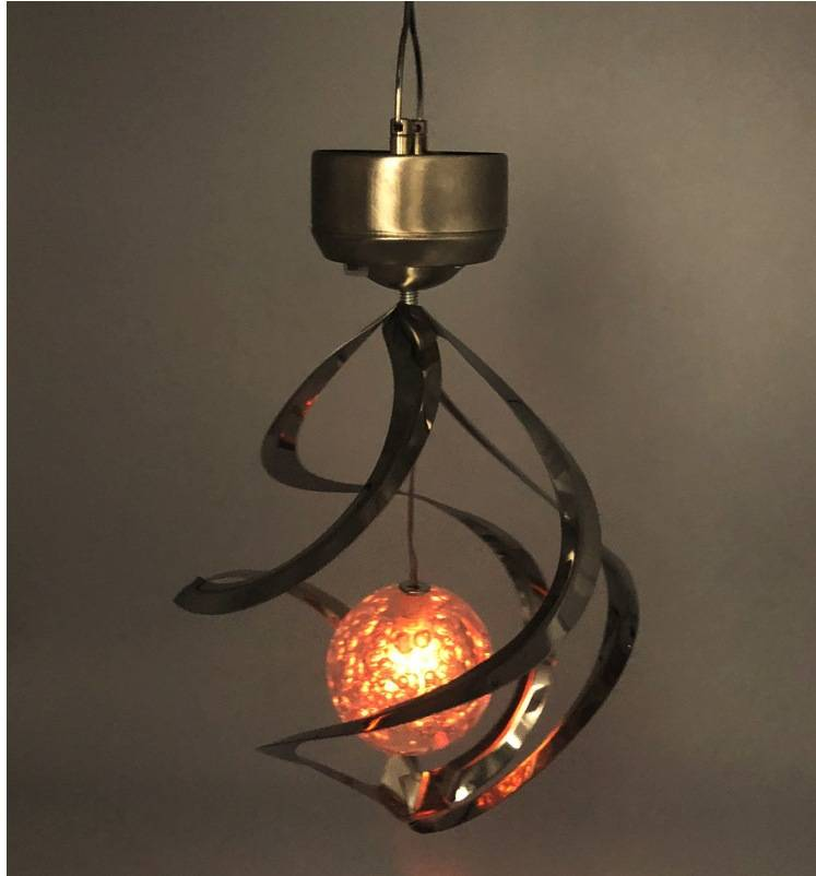 Lanterna solare a LED in acciaio inox con sfera cava in acrilico - Luce decorativa da giardino impermeabile per esterni, patio, cortile e paesaggio_voghion.com