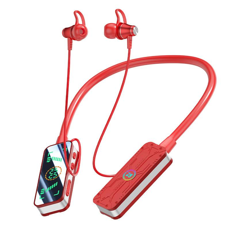 Neckband Bluetooth Headphones 5.4 With Digital Display, Hi-Fi Stereo Sound, Low Latency Gaming Mode, IPX6 Waterproof, Noise Cancellation, 8H Playtime_voghion.com