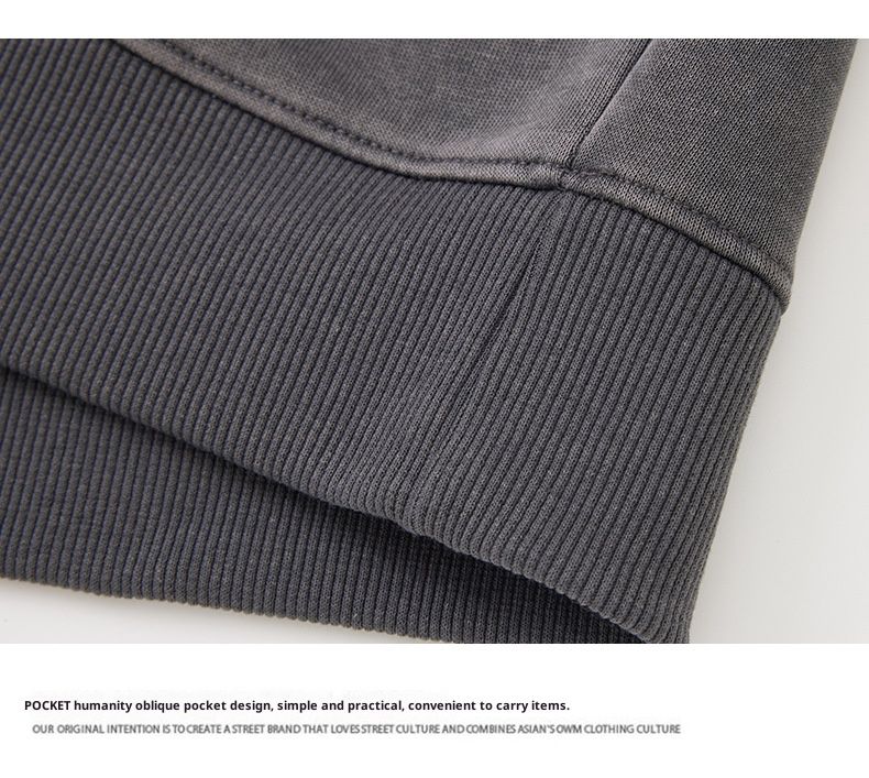 Vintage-Unisex-Hoodie im Used-Look – 330 g/m² Baumwollmischung im Used-Look | Oversized-Streetwear mit Wachsfärbeeffekt_voghion.com