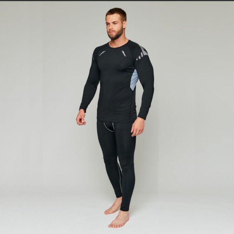 Men’s Fleece-Lined Thermal Workout Set – Winter Compression Top & Pants, Breathable Yoga & Gym Outfit (S-6XL)_voghion.com