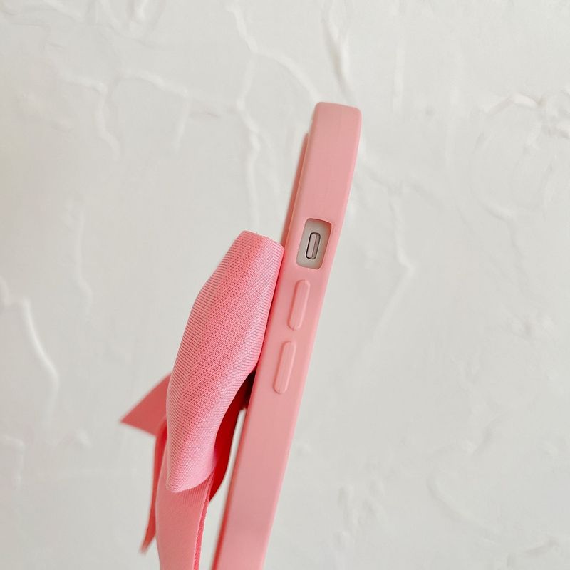 TechGlobe Princess On The Run 3D Big Bowknot Case For IPhone 14/13 Pro Max 12/15/16_voghion.com