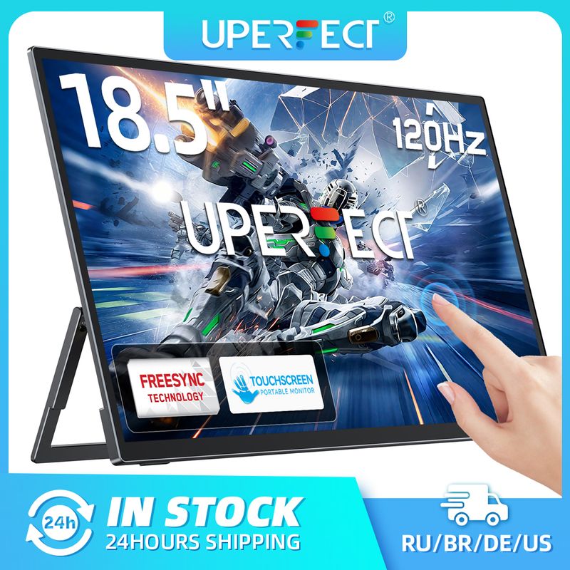 Monitor portatile touchscreen da gioco UPERFECT E6 Pro da 18,5" 120Hz, 1080P, USB-C HDR FreeSync, schermo esterno da viaggio per_voghion.com