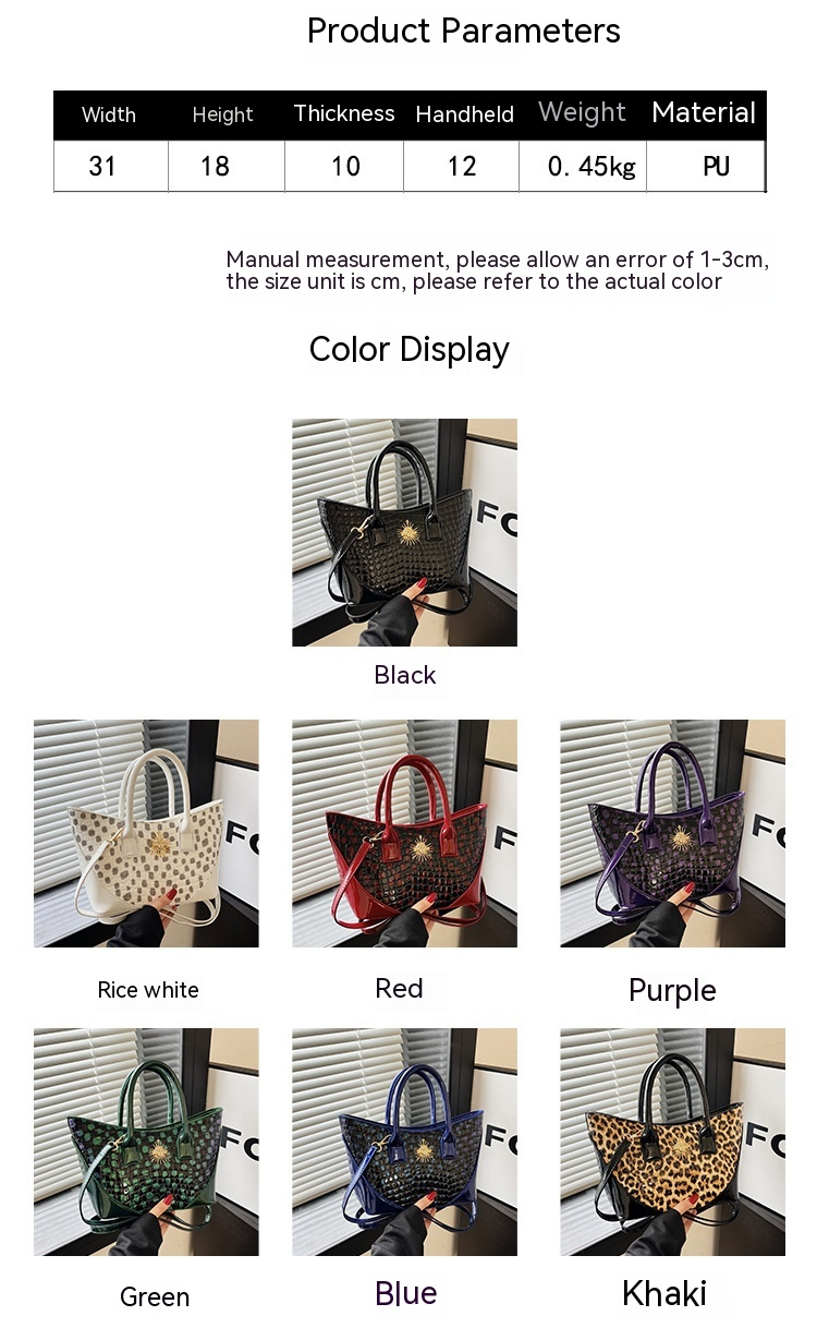 Handheld Women's Bag Fashionable and Versatile Bright Face Bag 2024 New Korean Single Shoulder Bag Retro Crossbody Bag Trend_voghion.com
