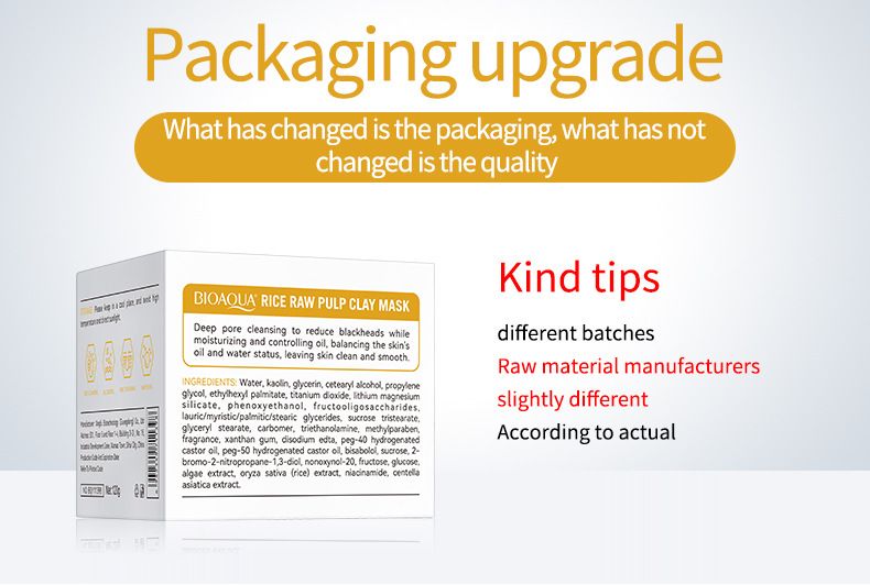 BIOAOUA - Fango detergente alla purea di riso 120 g - Maschera da notte alla purea di riso 100 g_voghion.com