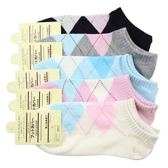 1 paar dames sport casual schattig hart enkel hoge laag uitgesneden katoenen gemengde sokken_voghion.com