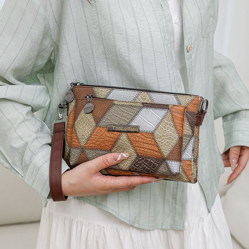 Nuova borsa a tracolla semplice e alla moda con blocco di colore per le donne, borsa da viaggio quotidiana con portamonete e borsa per la mamma_voghion.com