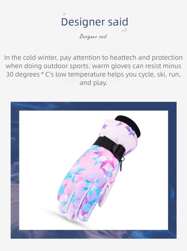 Premium Neue Erwachsene Winter Warme Ski Mode Graffiti Fleece Gefüttert Verdickte Unisex Fahrradhandschuhe_voghion.com