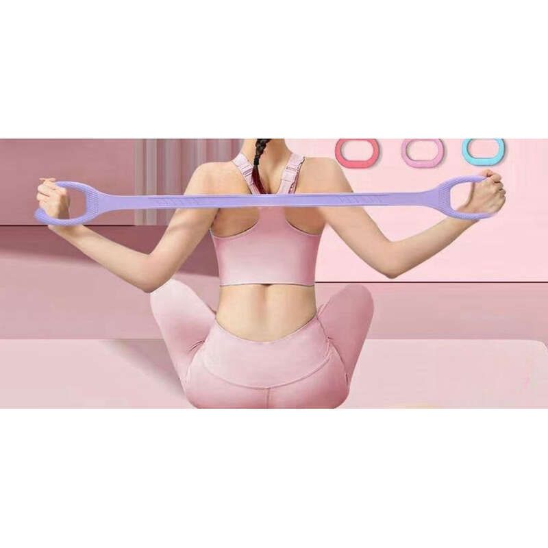 【 Feel Q 】 Domácí posilovací nástroj pro ženské cvičení, fitness, krásu a protahování zad, osmimístný elastický pás, jóga_voghion.com