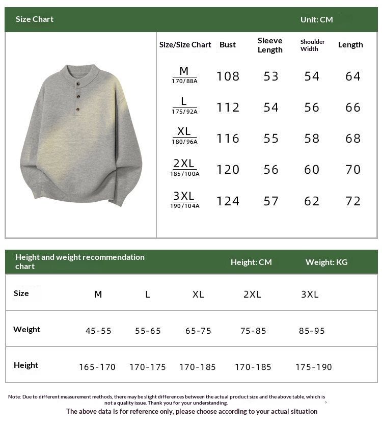 Cove High-End Henry Collar For Men, Autumn And Winter American Retro Style Base Layer, Cleanfit Knitted Sweater Jacket_voghion.com