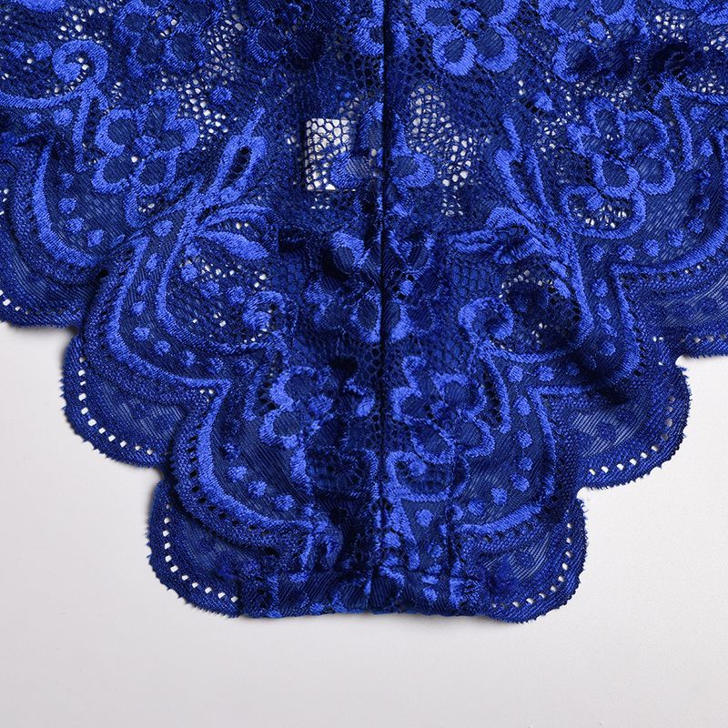 Women's Intimates New Bow Deep V Jacquard Two Piece Sexy Lingerie_voghion.com