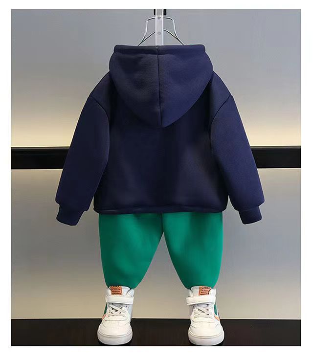 Enfants Printemps Automne 2023 Nouvelle Tendance Garçons Filles Bébé Vêtements À La Mode Enfants Pull Et Pantalon Deux Pièces Ensemble_voghion.com