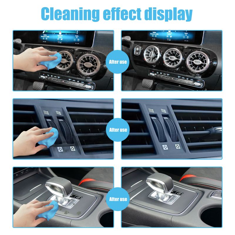 Fango per la pulizia dell'auto, pulizia delle fessure interne dell'auto, polvere di scarico, fango per la pulizia multifunzione_voghion.com