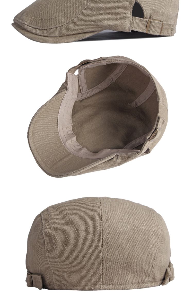 Unisex Simple Light Cotton Beret For Men Retro Art Shade Duck Tongue Forward Hat For Women Simple Fashionable_voghion.com