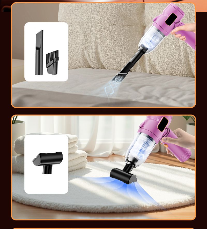 Wireless Car Vacuum Cleaner - Handheld Portable Small Powerful Suction For Auto Interior Household Use_voghion.com