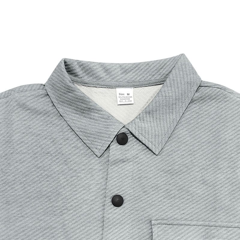 Herrenbekleidung Schwere Twilljacke Freizeithose Herren Neuer einfarbiger Jacquard-Zweiteiler für Herren_voghion.com