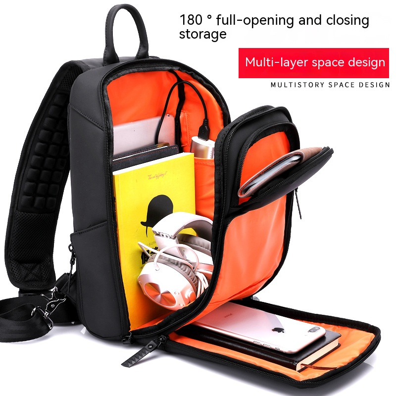 Τσάντα στήθους, ανδρική πολυλειτουργική επιχείρηση, αθλητικά, ταξίδια, χιαστί τσάντα με έναν ώμο_voghion.com