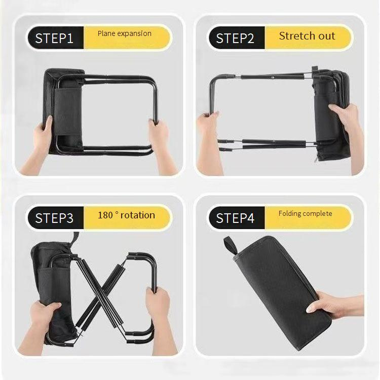 Scaun pliabil tip husă - Scaun de camping ultraportabil pentru picnicuri, pescuit și activități în aer liber, scaun pliabil compact cu mâner de transport_voghion.com