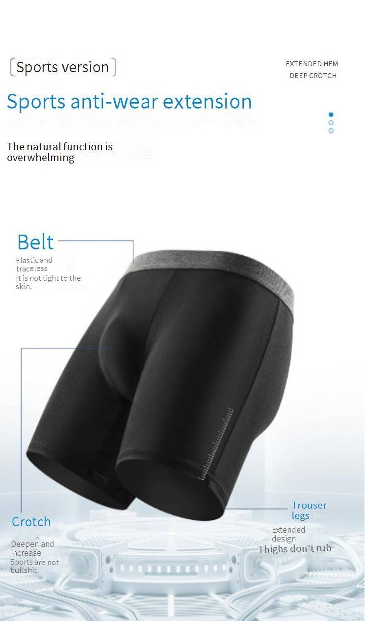 Men's Underwear Large Size Sports Briefs Boxer Briefs High Waisted And Long Running Pants That Are Sweat Absorbent Breathable And Wear Resistant_voghion.com
