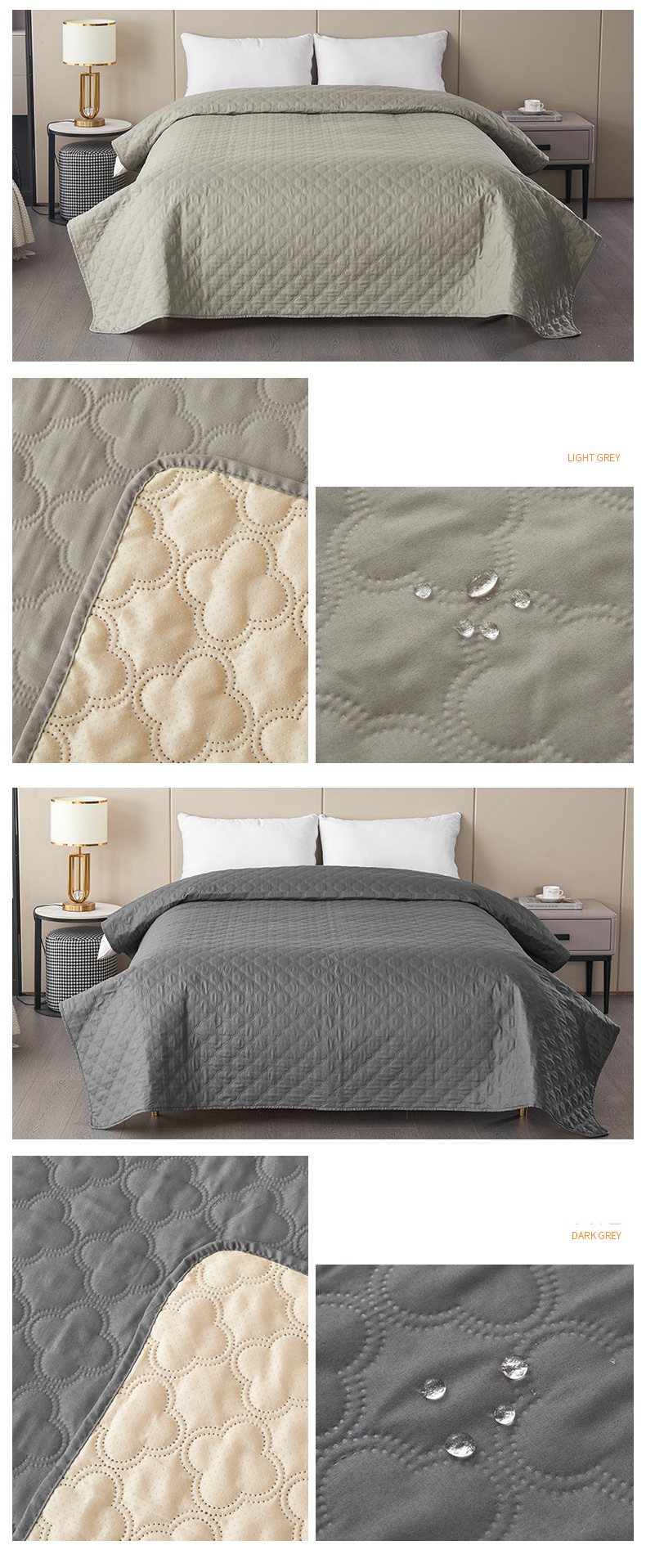 Waterproof & Non-Slip Pet Bed Mat - Quilted Dog & Cat Pad With Shamrock Design (Machine Washable, Soft & Comfortable)_voghion.com