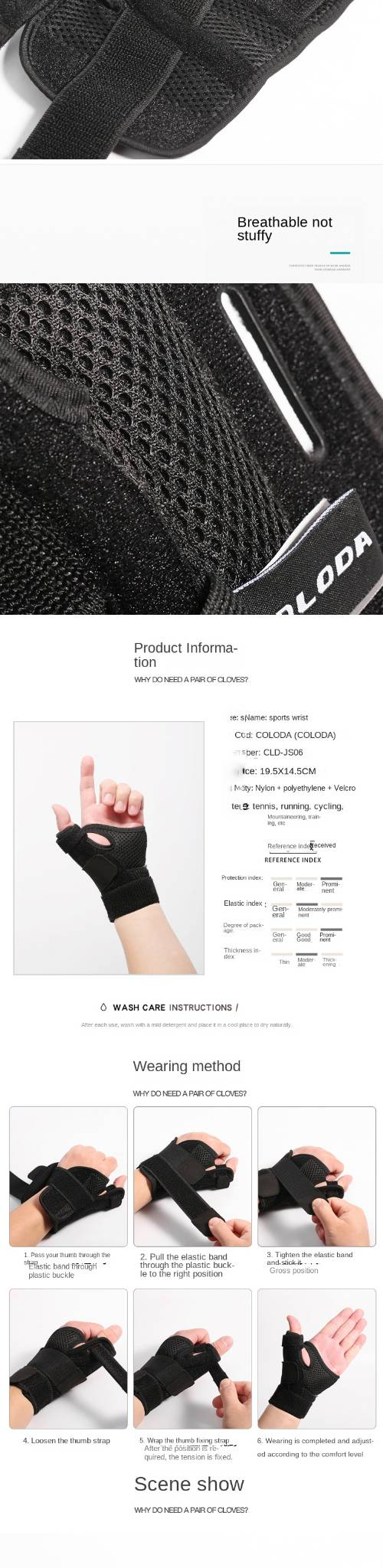 Coloda Sports Wristband CLD-JS06 (single)_voghion.com