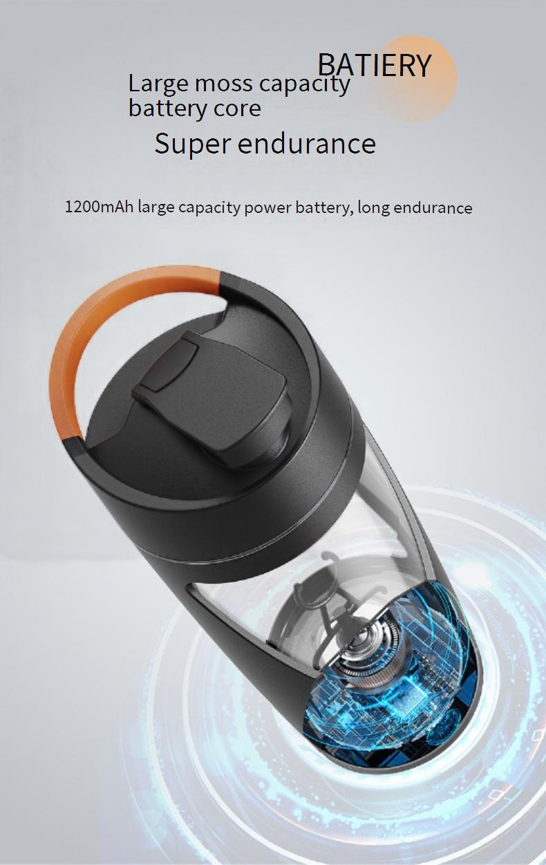Nieuwe automatische mengbeker met USB-oplaadbare, TRITAN BPA-vrije shakerfles voor proteïneshakes, sportschool en fitness, 600 ml, lekvrij en draagbaar_voghion.com