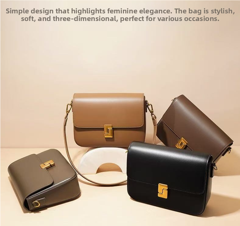 Neue quadratische Mini-Umschlagtasche für Frühjahr/Sommer 2025, minimalistisch und vielseitig, aus echtem Leder, geeignet für den täglichen Weg zur Arbeit, mit einzigartigem_voghion.com