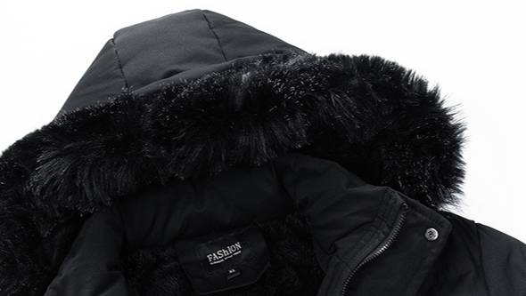 Trench da uomo in cotone spesso – Giacca slim fit con cappuccio, cintura e tasche laterali per autunno e inverno_voghion.com