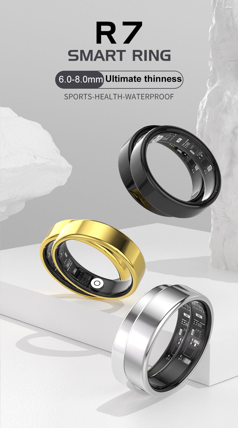 SmartRing Men Women Fitness Tracker Ring Waterproof Bluetooth 5.3 Sport Ring Multi-sport Modes For Android IOS_voghion.com
