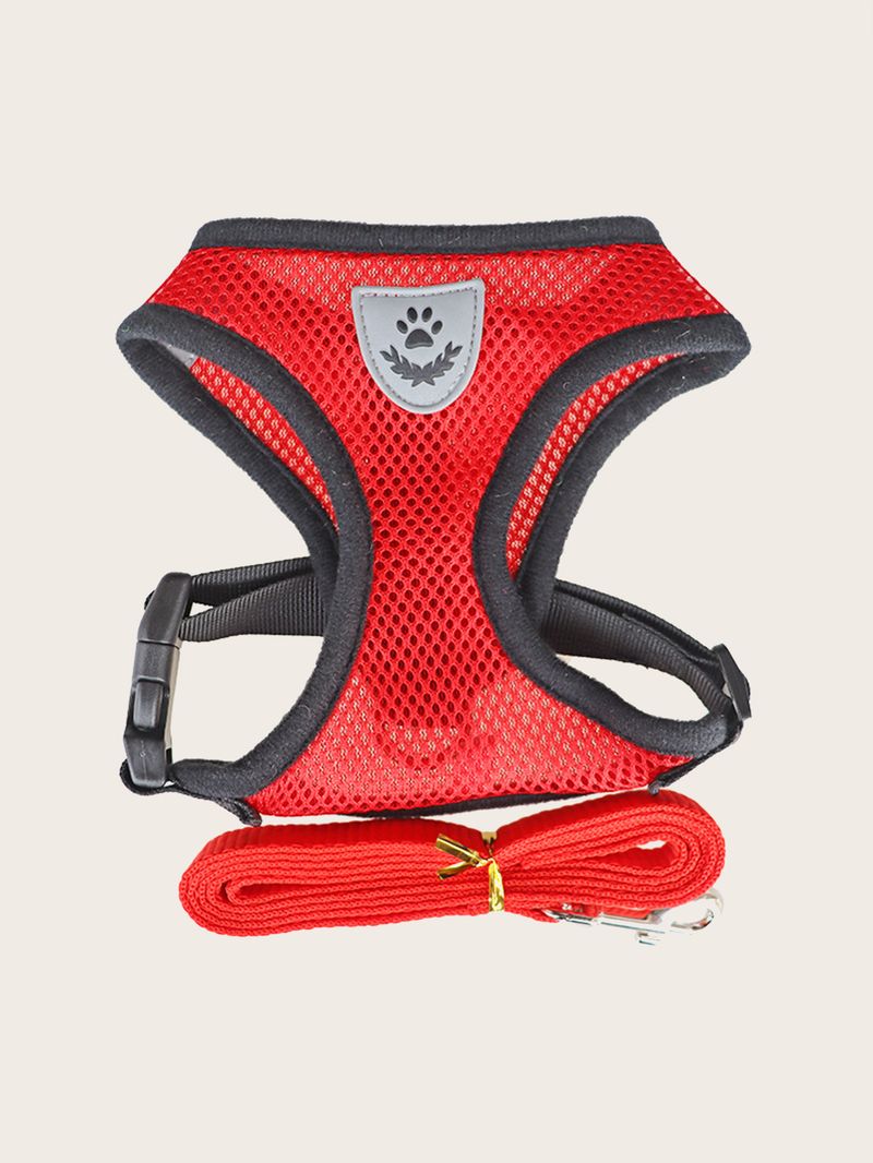 A Set Of Dog Leash, Pet Harness, Dog Collar - Vest - Style Dog - Walking Essential For Outdoor Use_voghion.com