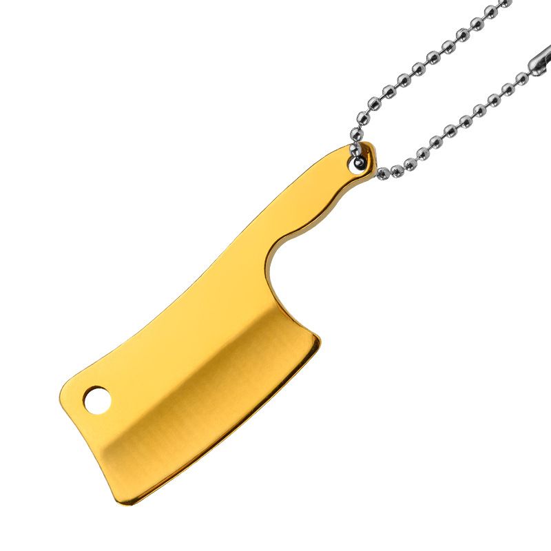 Mini portachiavi con coltellino tascabile - Manico in legno fatto a mano, lama affilata, portafortuna (opzioni oro/argento/colore)_voghion.com