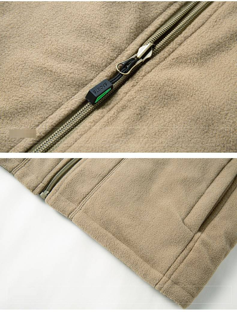 Colete reversível de lã polar para homem – Jaqueta puffer sem mangas quente de inverno com gola alta e vários bolsos (M-5XL)_voghion.com