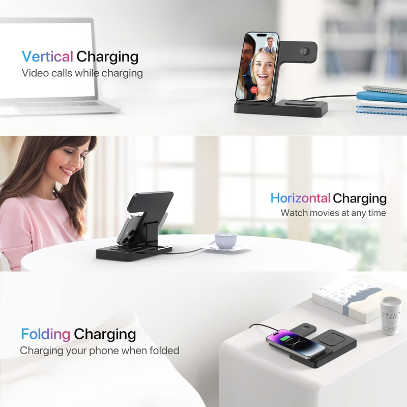 Încărcător wireless, stație de încărcare 3 în 1, suport pentru încărcător wireless rapid pentru iPhone 14/13/12/11/Pro/Max/Plus/XS/XR/X/8,_voghion.com