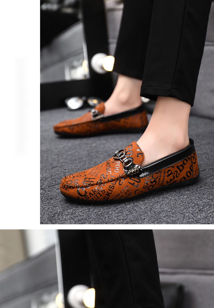 Herren Lederschuhe Lässiger bequemer Slipper Weiche Pennyloafer für Männer Leichte Bootsschuhe zum Fahren_voghion.com
