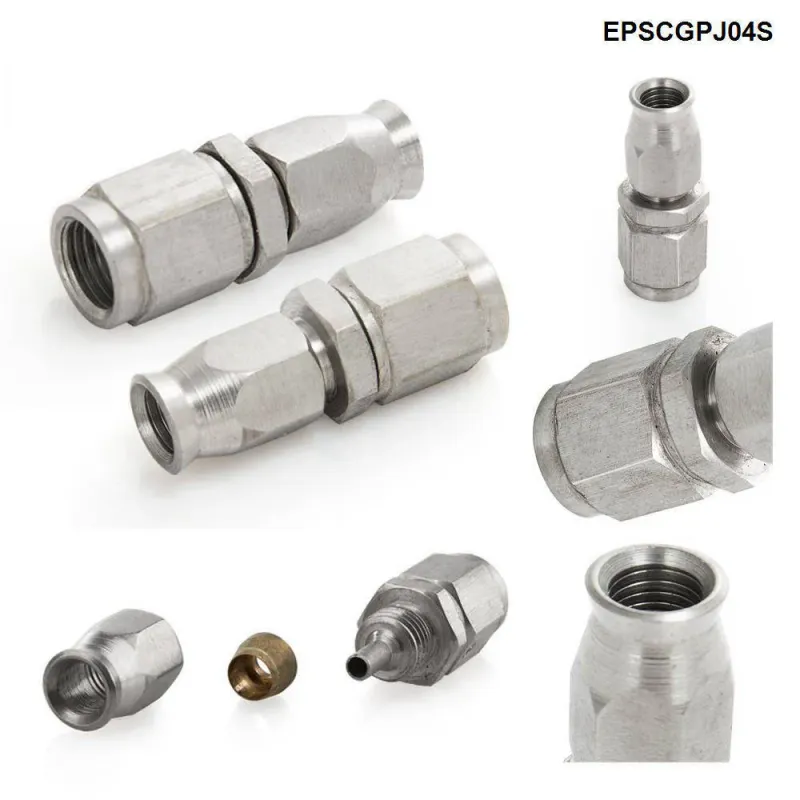 1PC Aço Inoxidável AN3 para AN -3 Extremidades de Mangueira Giratória de Freio Reto Encaixe de Carro EPSCGPJ_voghion.com
