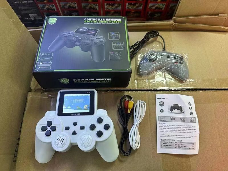 Video Game Consoles S10 New Handle Handheld Game Console Retro Nostalgic Mini Arcade 520 Games Two Player Game Console_voghion.com
