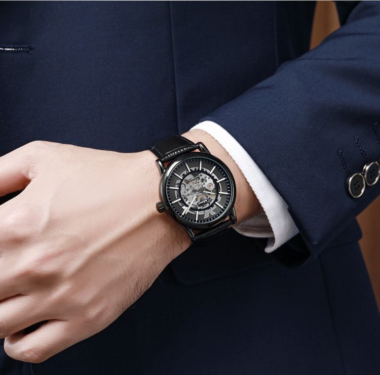 Orologio meccanico automatico da uomo, moda, business, trasparente, impermeabile, luminoso, meccanico, funzione, orologio da uomo_voghion.com