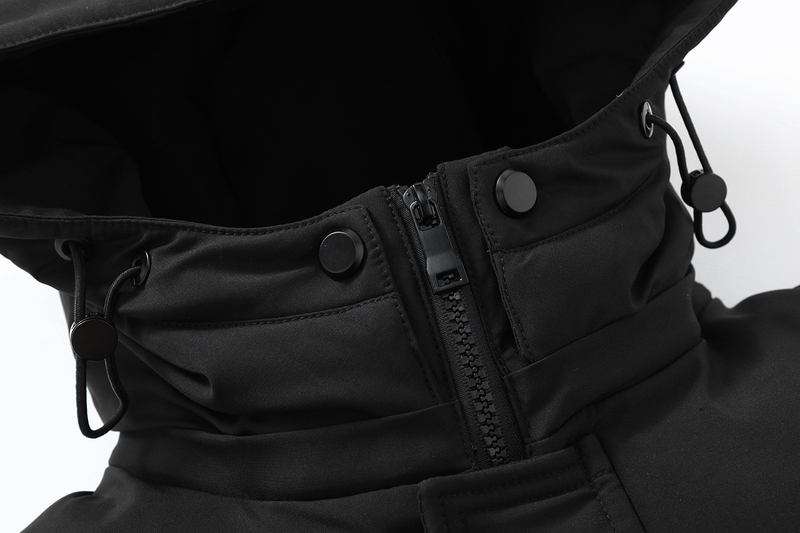 Extralanger Winterparka für Herren – Winddichte Steppjacke mit abnehmbarer Kapuze (L-XXXXL, Schwarz/Grau/Camel, knielang warm)_voghion.com