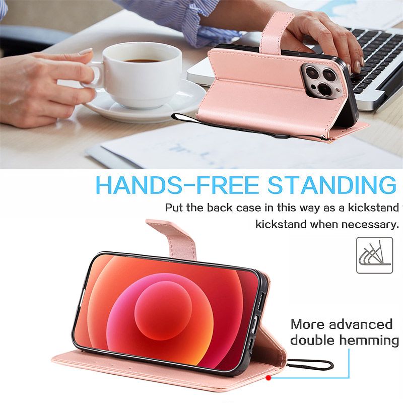 Pro iPhone 6 7 8 X XS XR 11 12 13 14 15 Plus Mini Pro Max Jednobarevné Magnetické Flipové Kožené Pouzdro Pro iPhone SE 2020_voghion.com