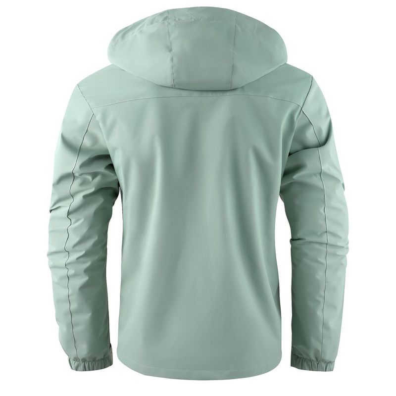 Casual Parka Autumn Winter Hooded Jacket Men's Coat Solid Color Outdoor Fashion_voghion.com