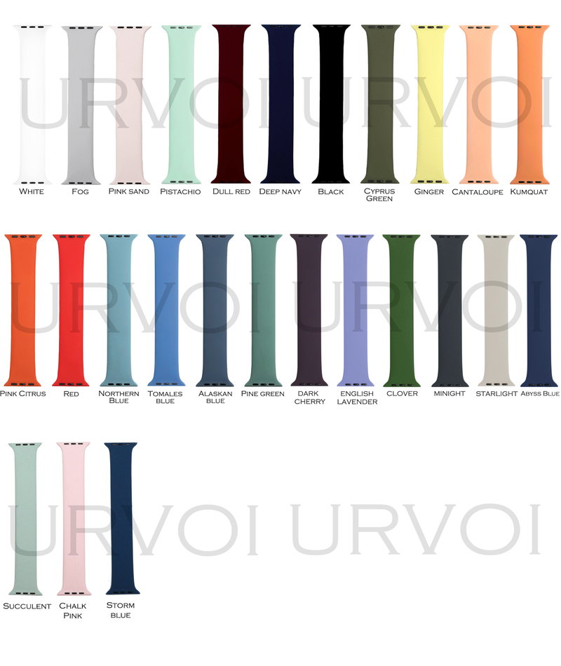URVOI solo loop for Apple Watch Ultra sport band series 8 7 6 SE 5 4 3 2 1 silicone rubber strap for iWatch stretchable_voghion.com