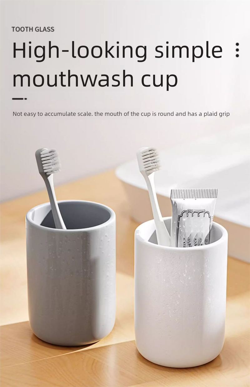 Collutorio semplice di alto valore Spazzolino da denti per uso domestico Coppia Cilindro per denti creativo Tazza per studenti Dormitorio_voghion.com