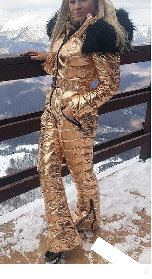 Women's clothing casual sports hooded warm one-piece ski clothing cotton clothing_voghion.com