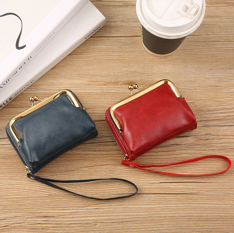 Portafoglio Zero alla moda per nuove donne Porta carte da donna transfrontalieri Portafoglio Zero Portafoglio con cerniera Posizioni multiple per carte Portafoglio retrò_voghion.com