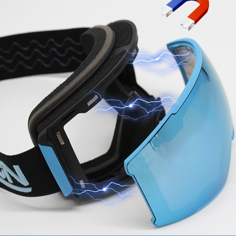 Winter outdoor sports ski glasses Double-layer magnetic ski goggles anti-fog goggles Snow protection sliding equipment_voghion.com
