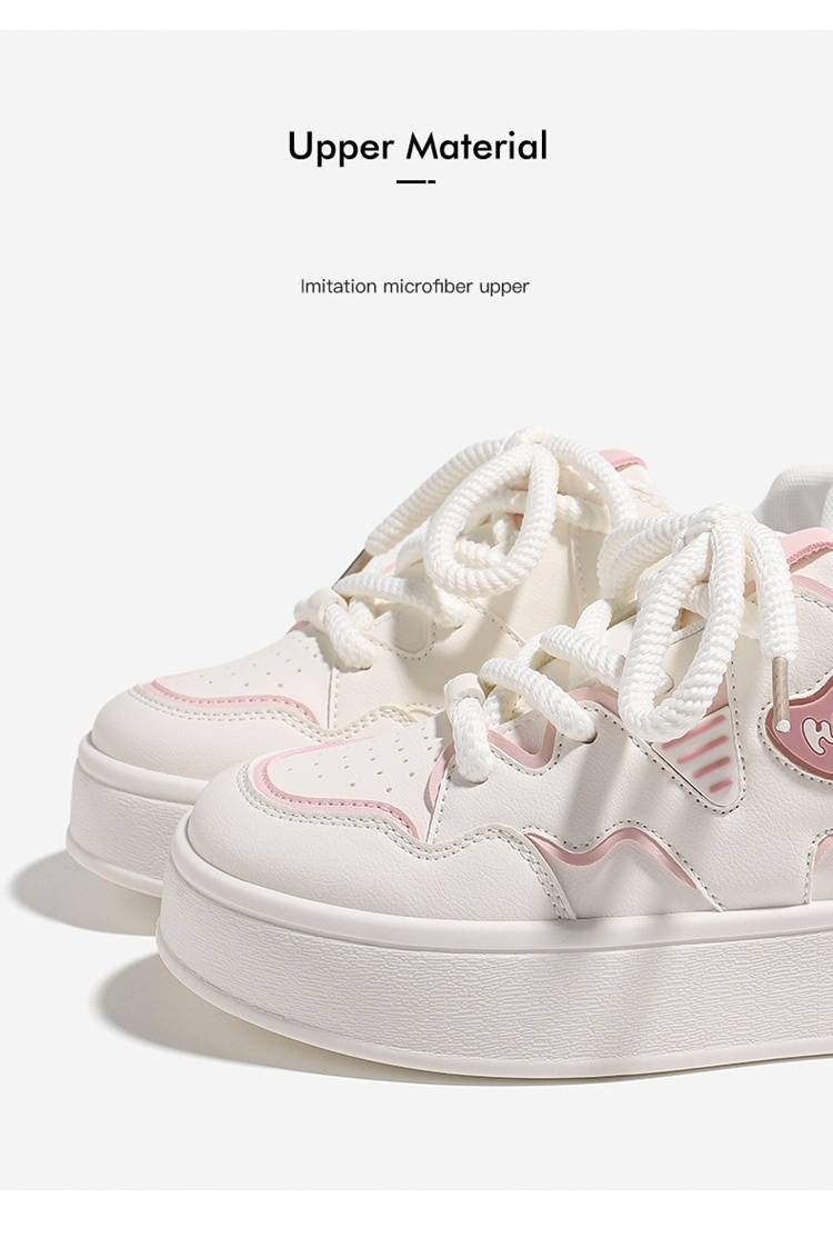 Baskets blanches pour femmes Huanqiu, nouvelles chaussures de sport décontractées à semelles épaisses, baskets respirantes pour étudiantes, chaussures polyvalentes pour femmes rehaussantes_voghion.com