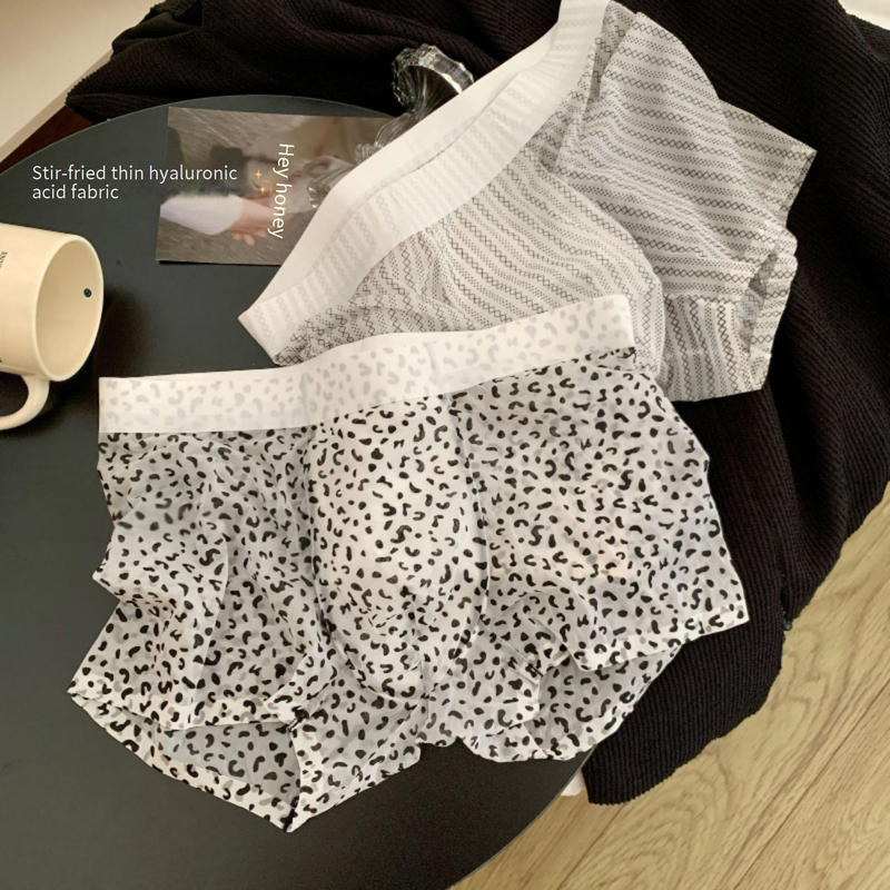 Herenondergoed Ice Silk 10A Antibacterieel Mid Waist Naadloos Sneldrogend Ultradunne Slips Boxershorts_voghion.com