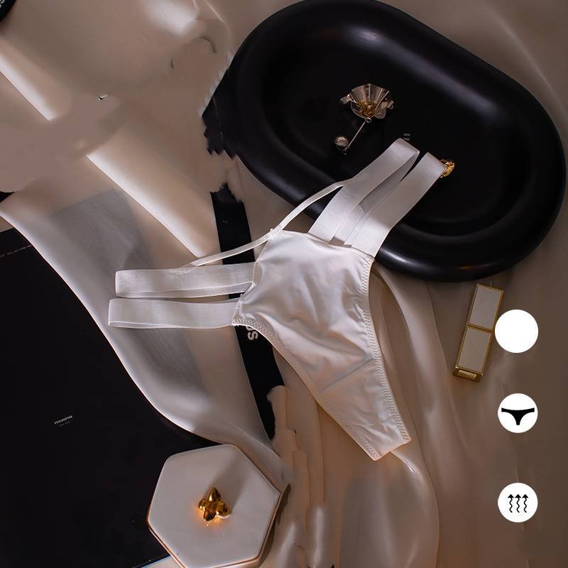 Sexy doorschijnende kanten string voor dames - Ademend, onzichtbaar, kruisvormig ontwerp, comfortabel en verleidelijk, perfect voor dagelijks gebruik en speciale gelegenheden_voghion.com