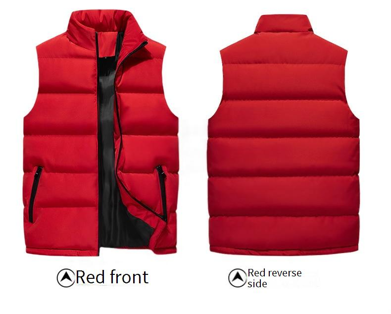Men's Relaxed Fit Quilted Vest – Thickened Stand Collar Sleeveless Jacket For Winter & Fall (M-5XL) Oversized Streetwear Layering Essential_voghion.com