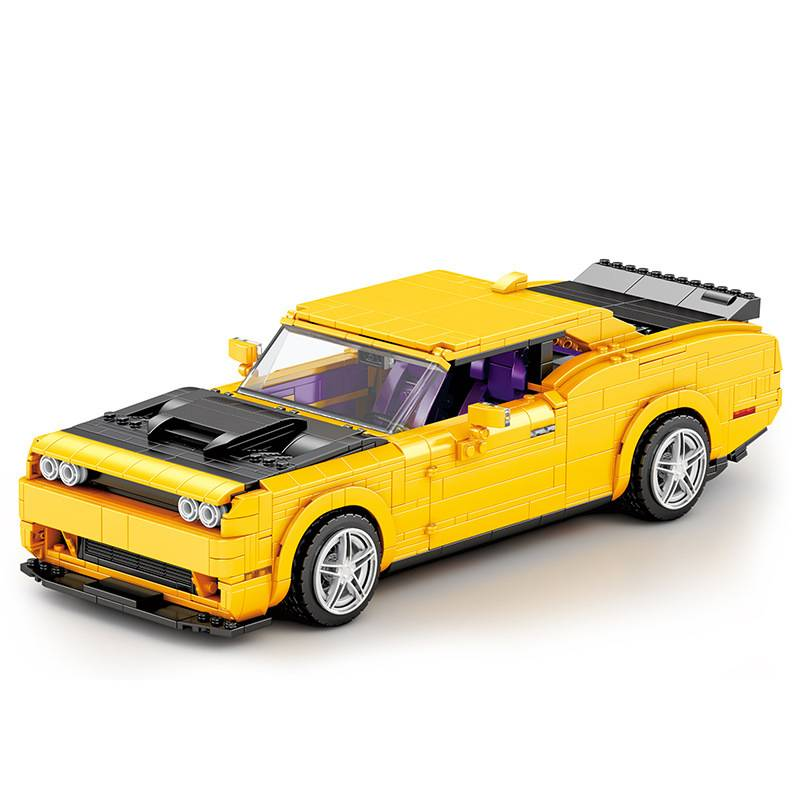 Hellcat Supercar Bouwstenen DIY Raceauto Model Voor Jongens Creatief Cadeau Speelgoed_voghion.com