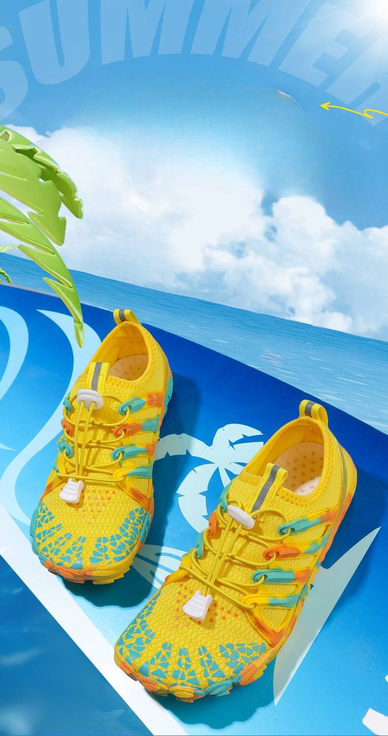 Scarpe da acqua unisex ad asciugatura rapida con suola antiscivolo - Calzini leggeri per nuoto, spiaggia, escursionismo e avventure all'aria aperta (nero/giallo/blu/viola)_voghion.com